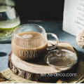 350 ml klar rund kaffemjölk som dricker glas kopp